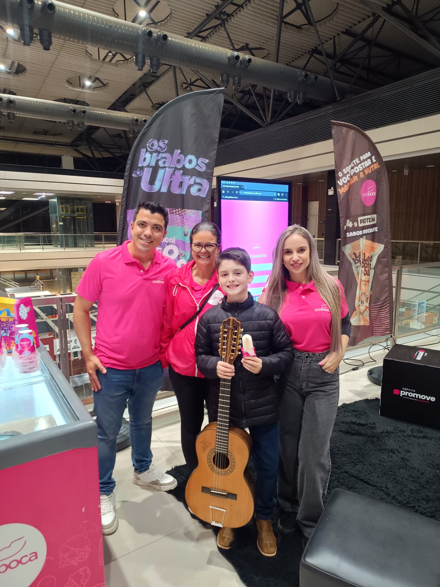 No estande do evento